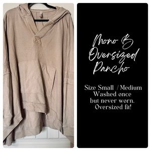 Neutral  Mono B Oversized Pancho Size S/M - Like New Condition